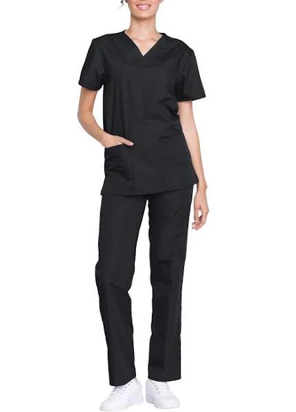 Cherokee Ww530c Unisex Top and Pant Set, Price/Each - Black, 5XL