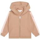 Chloé Kids - Branded Zip-Up Hoodie Beige - 12 Years