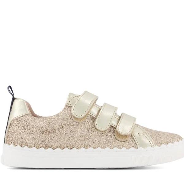 Chloé Kids - Gold Glitter Sneakers - 34 (UK 2)