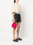 Chloé - Mini Woody tote bag - women - Calf Leather/Linen/Flax - One Size - Pink
