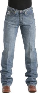 Cinch Men's White Label Relaxed Fit Jean, Light Stone Wash, 28W x 38L