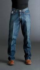 Cinch Men's White Label Relaxed Fit Jean, Medium Stone Wash, 32W x 38L