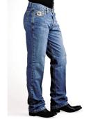 Cinch Men's White Label Relaxed Fit Jean, Medium Stone Wash, 32W x 38L