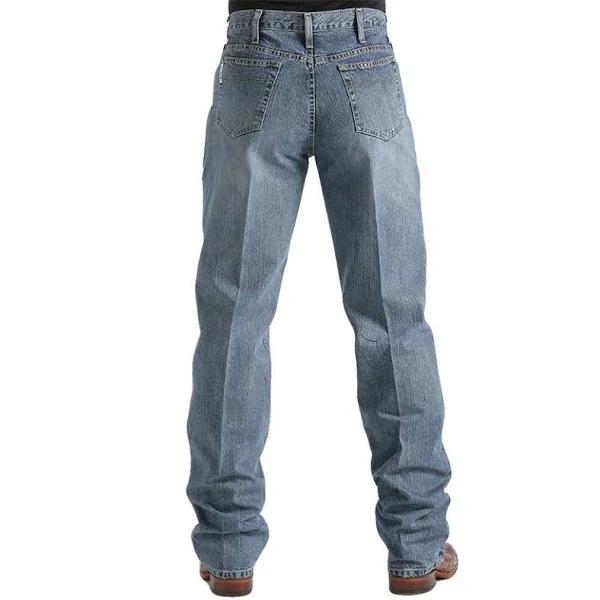 Cinch Men's White Label Relaxed Fit Jean, Medium Stone Wash, 32W x 38L