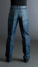 Cinch Men's White Label Relaxed Fit Jean, Medium Stone Wash, 35W x 36L