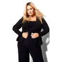 City Chic Women's Plus Blazer Black Madison Peplum Blazer 14
