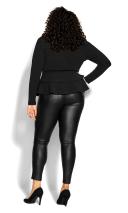 City Chic Women's Plus Blazer Black Madison Peplum Blazer 16