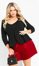 City Chic Women's Plus Blazer Black Madison Peplum Blazer 18