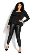 City Chic Women's Plus Blazer Black Madison Peplum Blazer 20