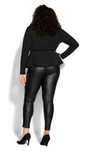 City Chic Women's Plus Blazer Black Madison Peplum Blazer 22