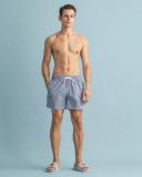 Classic Fit Seersucker Swim Shorts 3XL / Marine / Blue