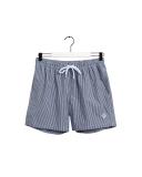Classic Fit Seersucker Swim Shorts 3XL / Marine / Blue