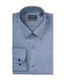 Classic Relaxed Fit Shirt Herringbone Classic Relaxed Fit Blue