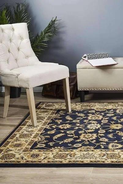 Classic Rug With Border Navy/Ivory / Rectangle / 230X160CM