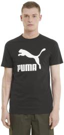 Classics Men's Logo T-Shirt in Black, Size Large, Cotton/Polyester by Puma
