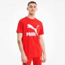 Classics Men's Logo T-Shirt in High Risk Red, Size Medium, Cotton/Polyester by Puma
