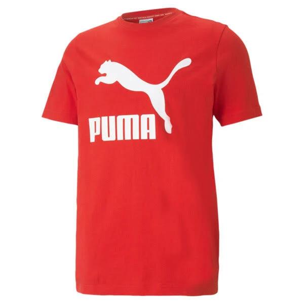 Classics Men's Logo T-Shirt in High Risk Red, Size Small, Cotton/Polyester by Puma