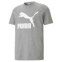 Classics Men's Logo T-Shirt in Medium Gray Heather, Cotton/Polyester by Puma