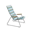 Click Outdoor Lounge Chair - Multicolour Blue Stripe by Houe
