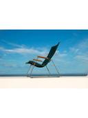 Click Outdoor Lounge Chair - Multicolour Blue Stripe by Houe