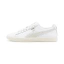 Clyde Base Unisex Sneakers in White/Frosted Ivory/Team Gold, Size 11 by Puma