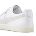 Clyde Base Unisex Sneakers in White/Frosted Ivory/Team Gold, Size 11 by Puma