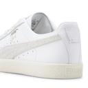 Clyde Base Unisex Sneakers in White/Frosted Ivory/Team Gold, Size 13 by Puma