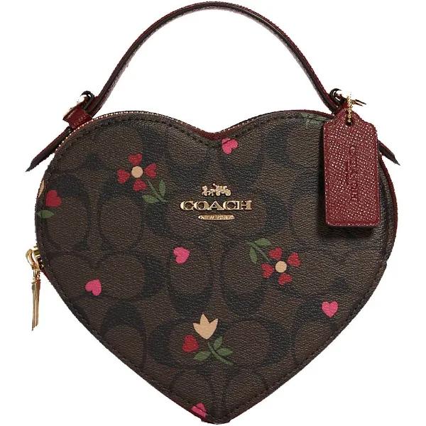 Coach Heart Crossbody Brown/Multi