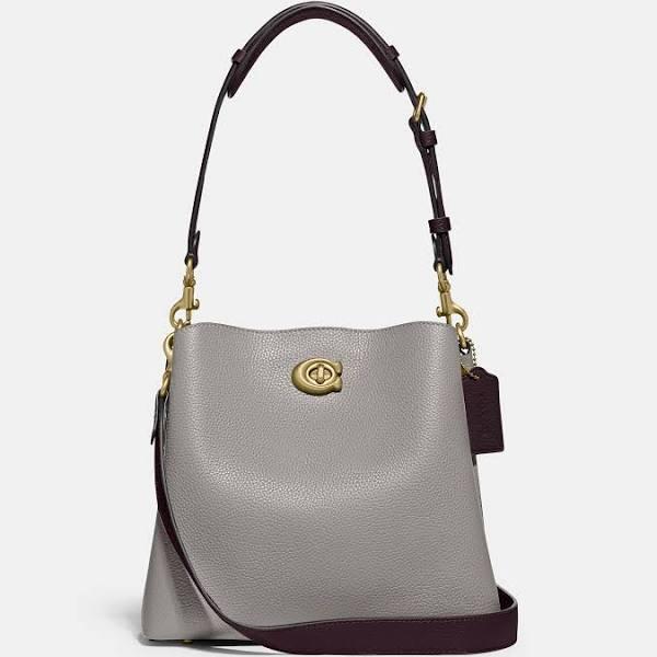 Coach Willow Leather Bucket Bag Grey