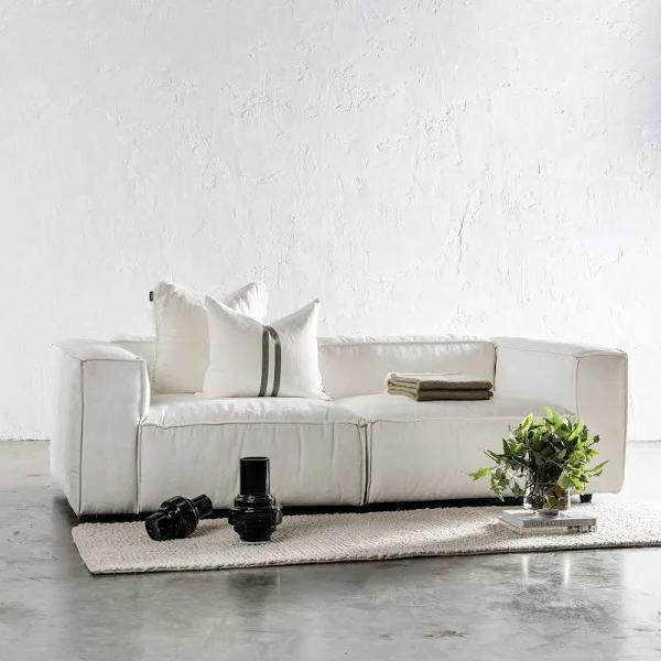 Coburg Sofa | 3 Seater + 4 Seater | Stowe White