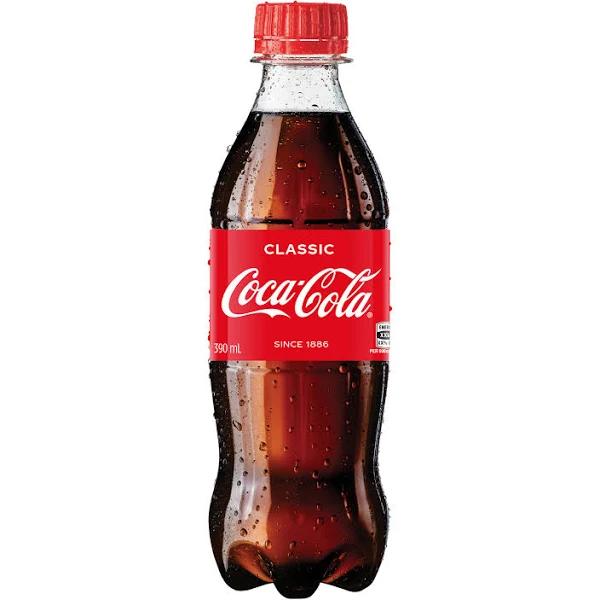 Coca-Cola Classic Soft Drink Bottle 390ml