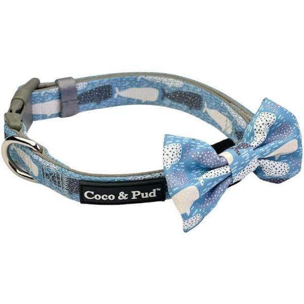 Coco & Pud Whale of A Time Dog Collar Large - Collar & Bow Tie