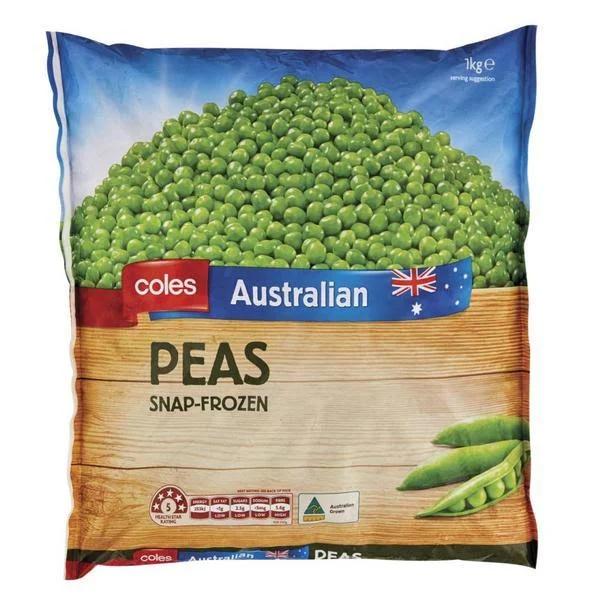 Coles Frozen Australian Peas 1kg