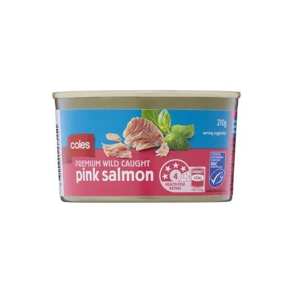 Coles Pink Salmon 210g