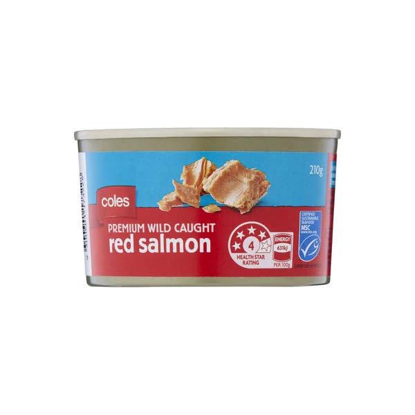 Coles Red Salmon 210g