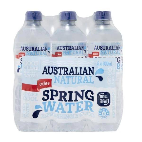 Coles Spring Water 600ml 6 Pack | Price History & Comparison | BuyWisely