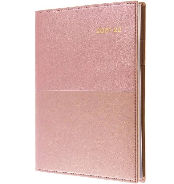 Collins Vanessa Financial Year Diary A5 Week to View Rose Gold 2021/22