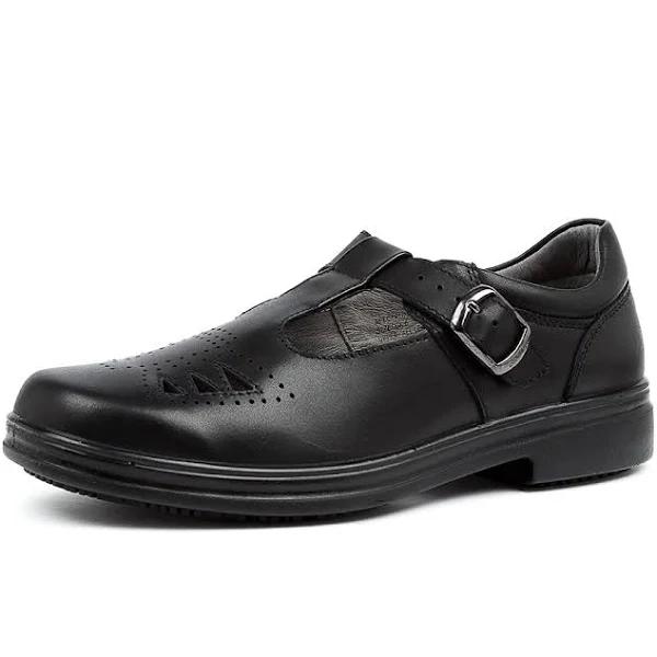 Colorado Spire Snr Black Leather Black Girls School Shoes Kids Shoes