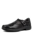 Colorado Spire Snr Black Leather Black Girls School Shoes Kids Shoes