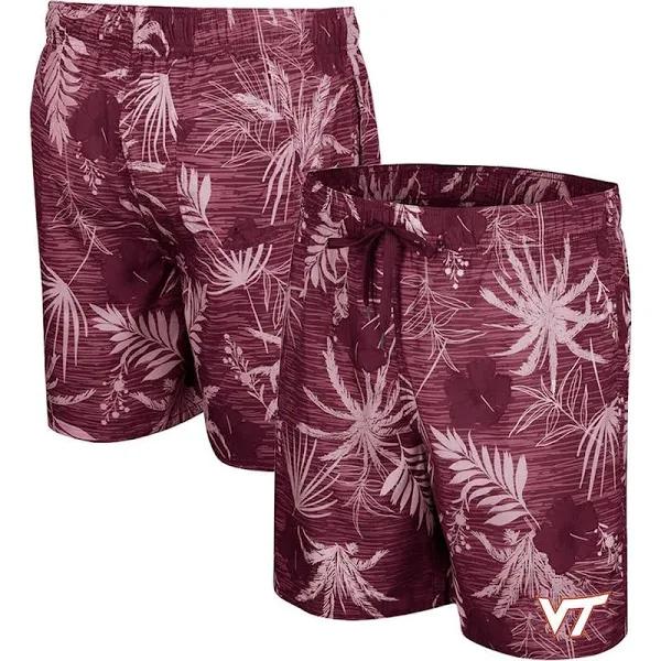 Colosseum Maroon Virginia Tech Hokies What Else Is New Swim Shorts