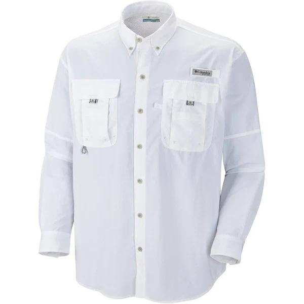 Columbia PFG Bahama II Long Sleeve Mens Shirt White - XX Large