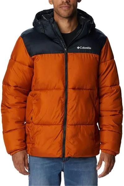 Columbia Puffect Hooded Jacket Orange Black - XXL