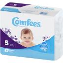 Comfees Disposable Baby Diapers, Size 5, Bag of 27