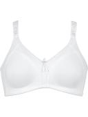 Comfort Strap Moulded Wirefree Cotton Bra, White / 20B by Naturana