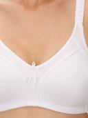 Comfort Strap Moulded Wirefree Cotton Bra, White / 20B by Naturana