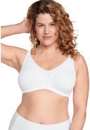Comfort Strap Moulded Wirefree Cotton Bra, White / 20B by Naturana