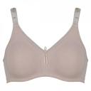 Comfort Strap Moulded Wirefree Cotton Bra, White / 20B by Naturana