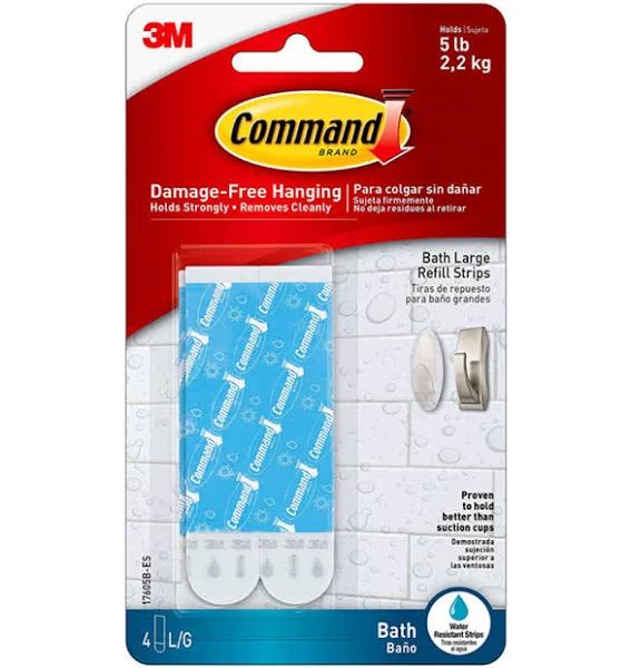 Command Large Water-resistant Refill Strips 12-Strip