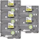 Compatible 10 x PT7600 Brother PT-7600 P-Touch Tape 24mm Black Text On Blue Tape