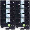 Compatible 10 x PTD450 Brother PT-D450 P-Touch Tape 12mm Blue Text On White Tape